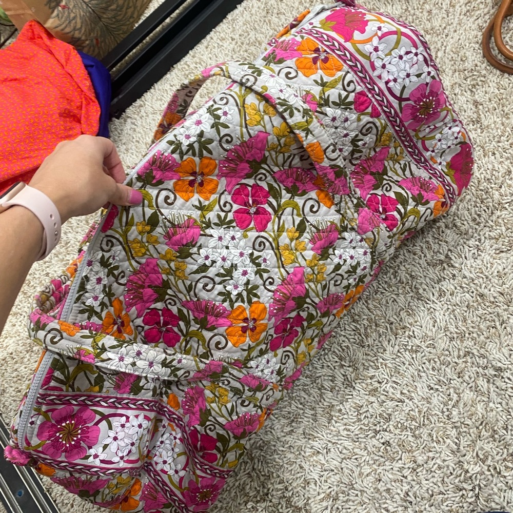 Vera Bradley travel duffel bag + matching makeup bag